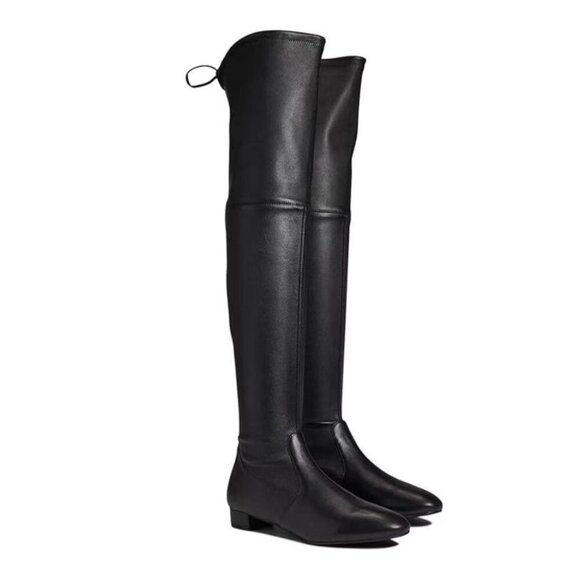 NIB Stuart Weitzman Genna 25 City Boot Over the Knee Leather Black - Picture 1 of 10
